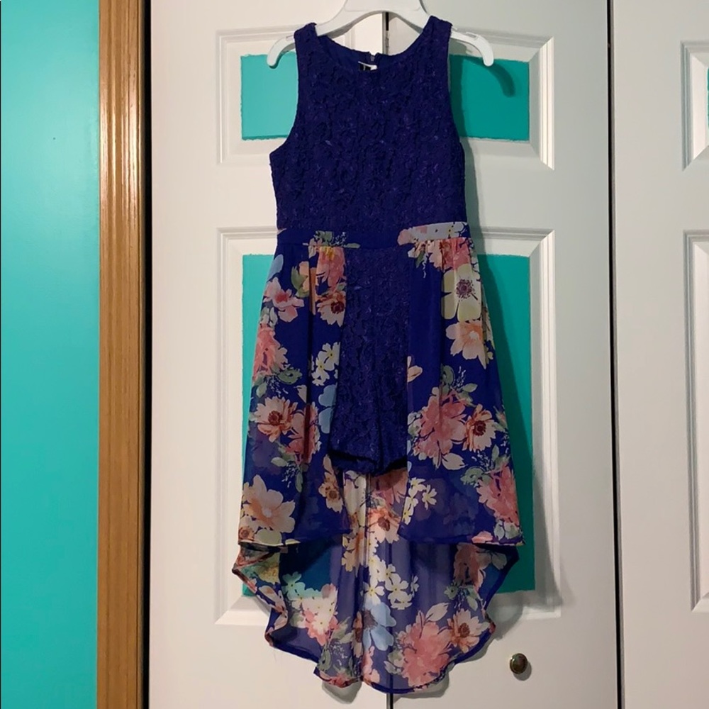 Rare Editions kid’s girl’s purple flower dress